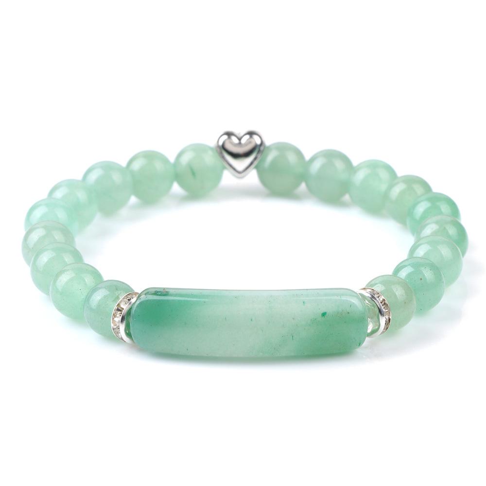 JYL TS Bracelet Couple s Magnetic Heart  Turquoise Beaded Enhances Love green aventurine
