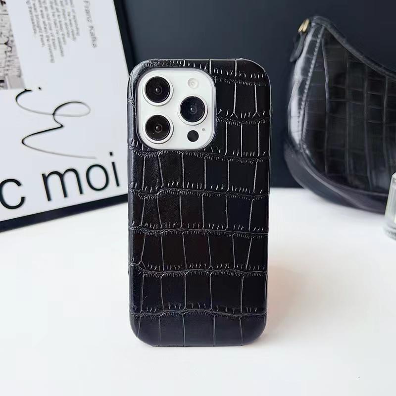 Crocodile Skin Luxury Leather PU Cases for 17 Pro Max 16 E 13 14 Plus 11 12 15 Pro Max XR X XS Hard Shockproof Case