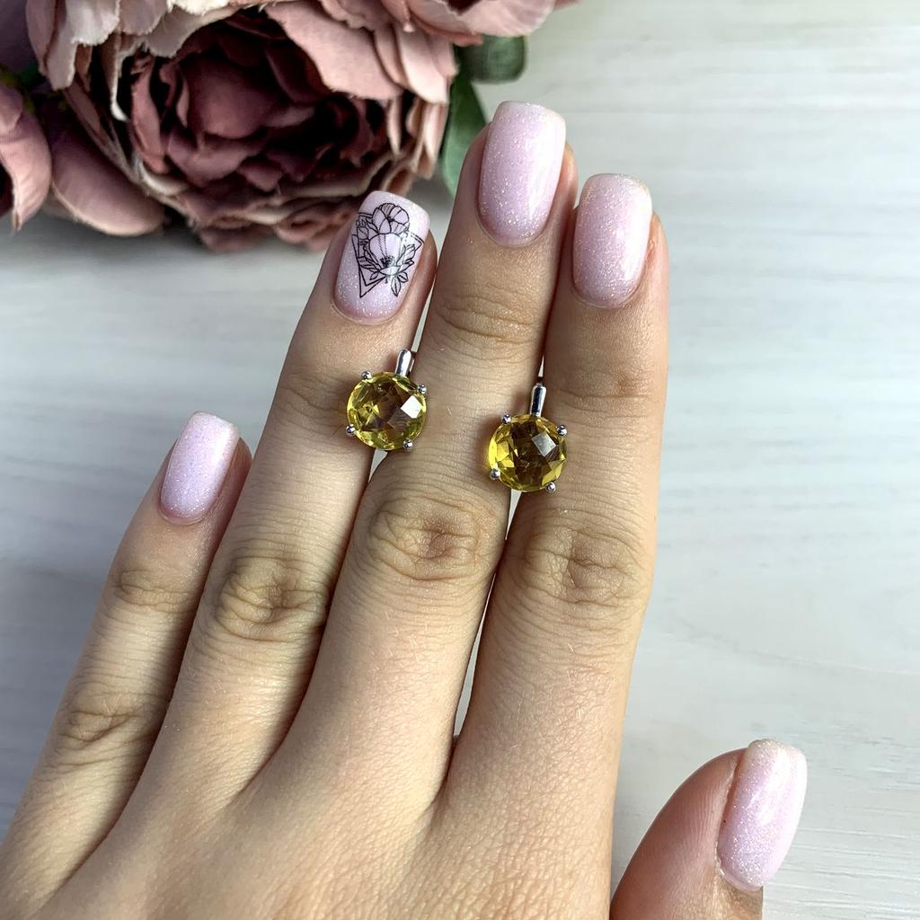 Серебряные серьги с цитрином nano 5.08ct (1950968)