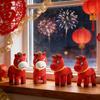 Cartoon Red Horse Figurine 2026 Year of The Horse Mascot Ornament 3D Printed Horse Fidget Toy Chinese New Year Decoration