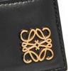 Loewe Anagram Puffer Textured Four Slot Solid Color Glossy Nappa Leather Card Holder Women Accessories Black C821322X01-1100
