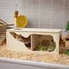Chew-Proof Wooden Hamster House Detachable Hamster Hiding Corner Practical Mouse Habitat  Playing