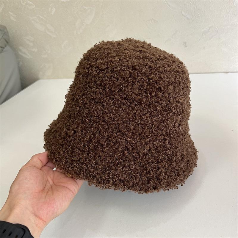 

Шляпа женская осенне-зимняя новая из овечьей шерсти панама однотонная для маленького лица черная шапка-термос тренд M（56-58cm）