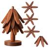 Tree Shape Set ,Wooden  For Hot Dishes Tree Shape Set For Teapot Hot Pots