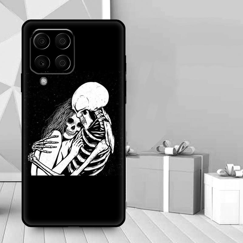Skeleton Skull Kiss Case For Samsung Galaxy M16 M31 M21 M13 M33 M53 M15 M35 M55 M36 M56 M12 M32 M52 M14 M34 M54