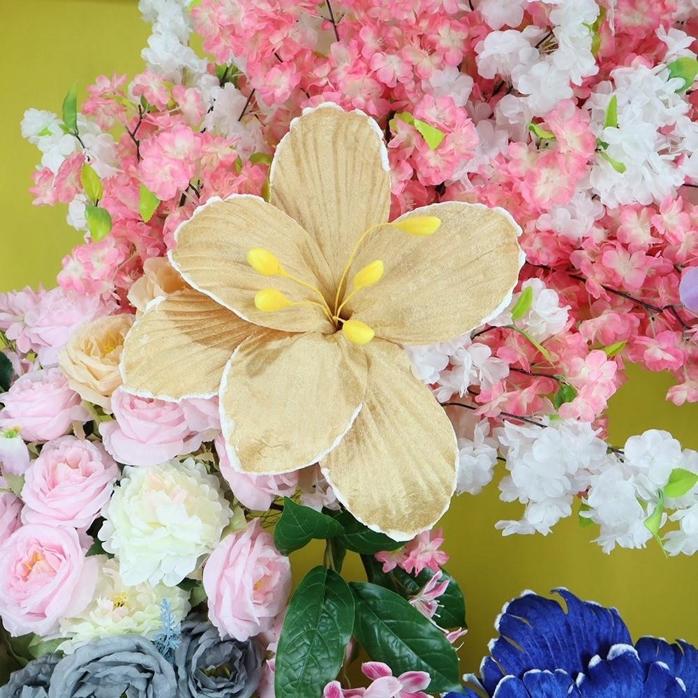 50cm Velvet Flower Large Scale Fake Flowers Venue Scenery Osmanthus Foam Flower  Event Venue