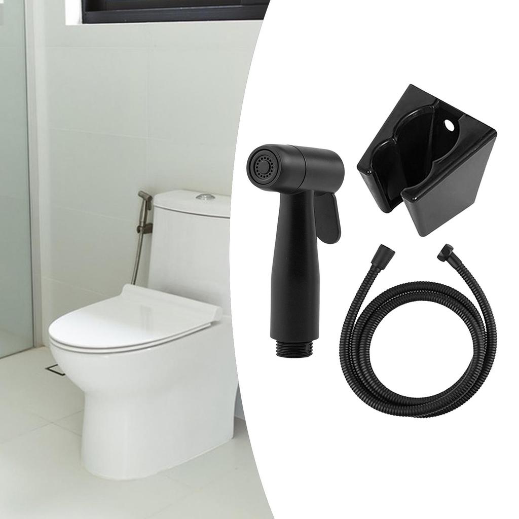Handheld Bidet Sprayer Attachment for Kitchen Toilet Cleaning Black