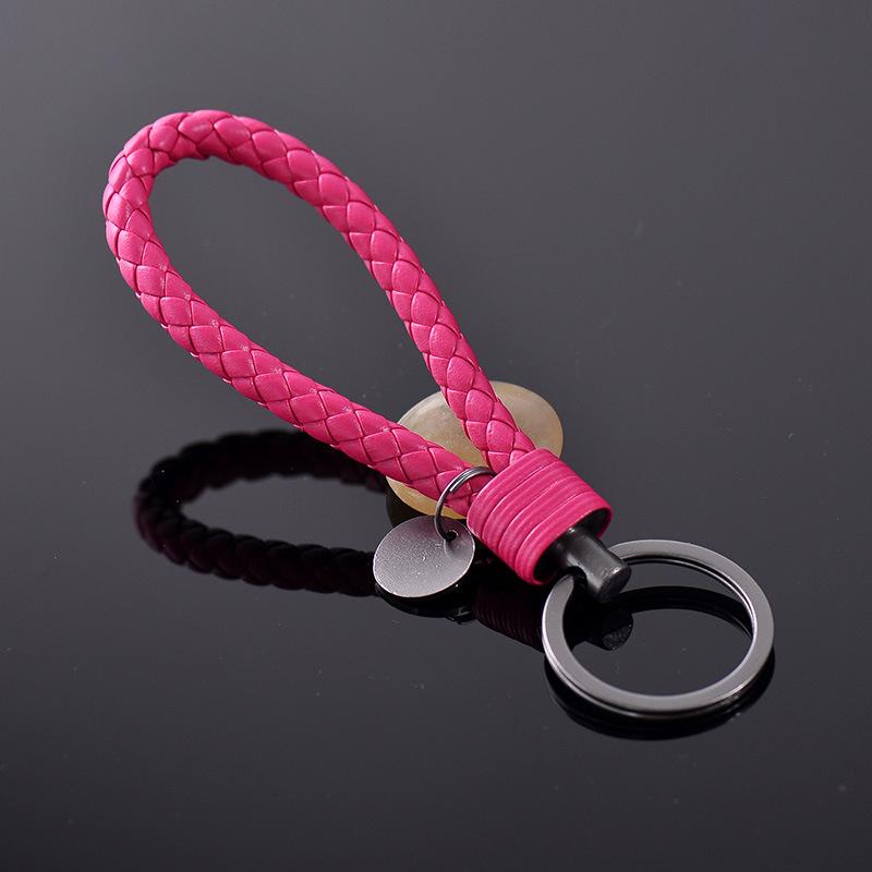 New Creative Tungsten Steel Braided Rope Keychain Leather Key Chain Handmade Doll Pendant Party Gift Small Jewelry