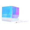 3D Cube LED Table Lamp RGB Colorful Clear Modern USB Square Table Night Light for Bedroom Living