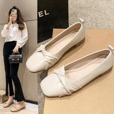 Single Shoes Women's Summer New Spring and Autumn Gentle Soft-soled Flat Shoes Shallow Mouth Versatile Doudou Shoes Women