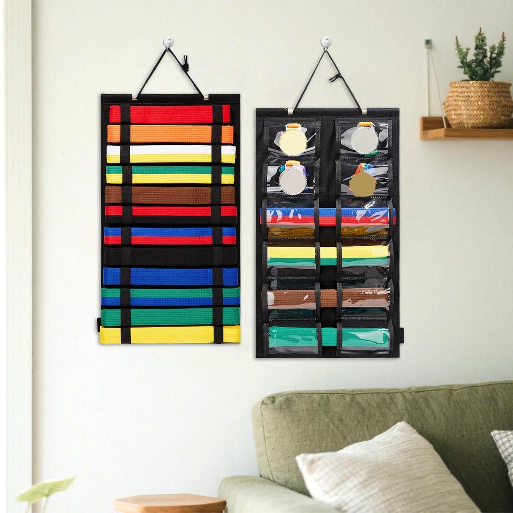 Wand-Kampfsport-Gürtel-Ausstellungsständer Filz-Wand-Organizer-Halter zum Aufhängen von Ringergürteln Taekwondo-Gürtel-Ausstellungsständer-Regal