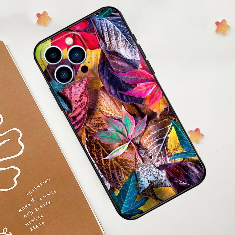 

Красочный чехол с листьями для iPhone 17 Pro Max 14 13 12 11 15 16 Pro Max mini 16 Plus 16e 17 Air Funda iPhone 16Pro MAX