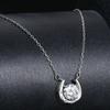 Elegant D Vvs1 1CT Brilliant Cut S925 Sterling Silver Moissanite Necklace for Women Diamond U Shape GRA Charm Jewelry