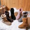 Korean Style Mid-Calf Snow Boots for Women - Warm, Non-Slip, Cowhide, Velvet Lined, Fashionable & Versatile for Winter 2025