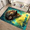Stylish Neymar Jr. Design Carpet with Vibrant Yellow and Blue Art Suitable for Use As an Anti-slip for Living Room Bedroom Sofas