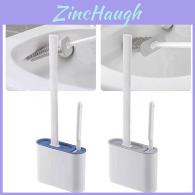 Multifunctional Silicone Toilet Brush Wall-mounted No Dead Angle Cleaning Tool