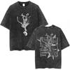 Vintage Washed Anime The Summer Hikaru Died Yoshiki Graphic T-shirt Men Women Printed Tee Summer Casual Fashion Clothing Tops Streetwear