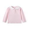 Classic Teddy Girls' Long-Sleeve Peter Pan Collar T-Shirt