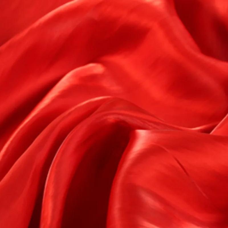 100/300cm Crystal Silk Pearlescent Fabric Bright Face Silk Smooth for Diy Sewing Dress Shirt Wholesale Cloth Apparel Material