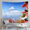 Japan Mount Fuji Tapestry Red Pagoda Tapestry Natural Landscape Tapestry Aesthetic Home Decor Tapestries for Living Room Bedroom