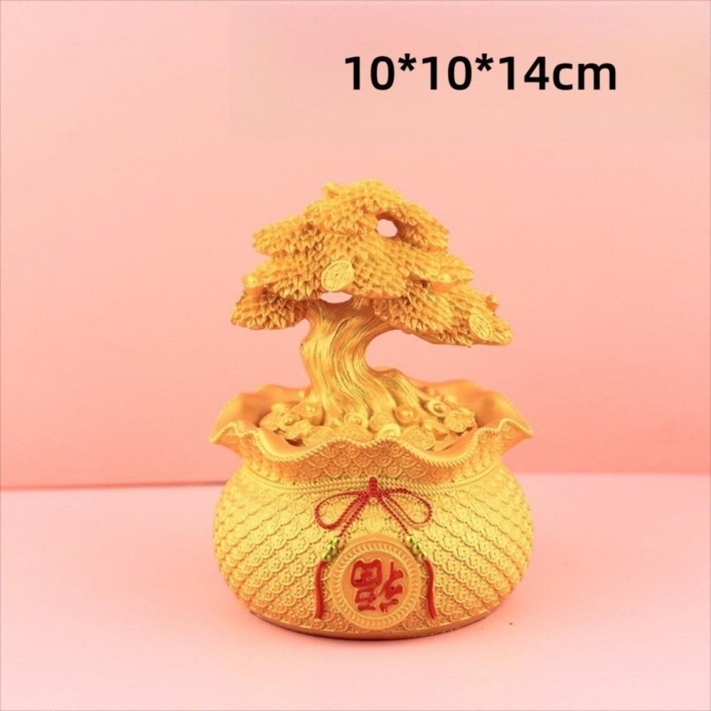 

Resin Goldfish Statue Lucky Wealth Tree Creative Home Decoration Wine Cabinet Decoration 2