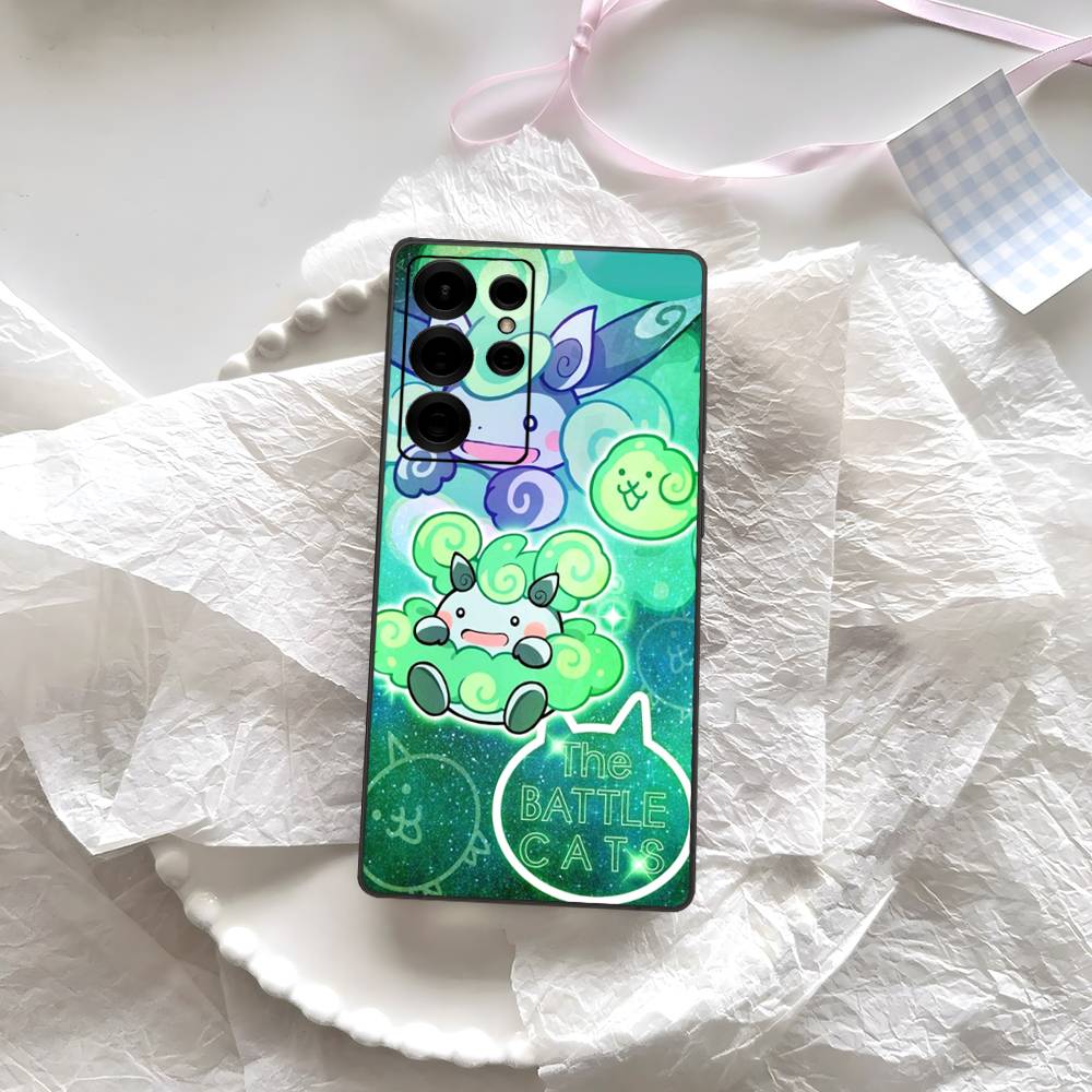 

B-Battle Cats Anime Game Phone Case For Samsung S 24 Fe 25 Ultra Plus 20 Lite 21 30 22 23 24 22 Ultra 5G Fundas Samsung S22 Plus 5G