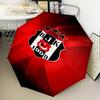 Be?ikta? Istanbul Football Club Emblem Umbrella Folding Umbrella, Automatic Umbrella 8-Frame for Travel, Camping Use Gift for Halloween Christmas