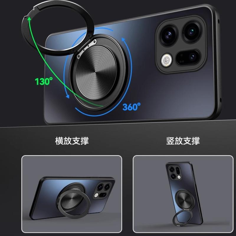 For OPPO Find X9 Pro Magnetic Magsafe Wireless Charge Matte Case for Find X 9 X8 Ultra X7 X6 Pro Ring Holder Hard Cover
