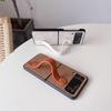 Lamb Pattern Leather Wristband Sticker Leather Folding Mobile Phone Case for Z Flip4/flip3/p50 Pocket