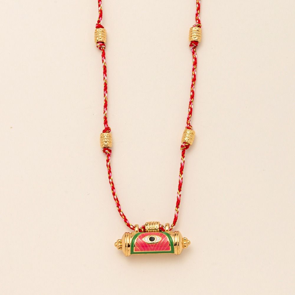 Devil's Eye Devil's Eye Necklace Women Beads Punk Gothic Necklace Metal Chain Necklace  Ladies