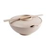 Household Bowls Spoons Chopsticks Set With Lid for instant food, 3pcs Wheat Straw Bowl, instant noodles bowl, kitchen Tableware