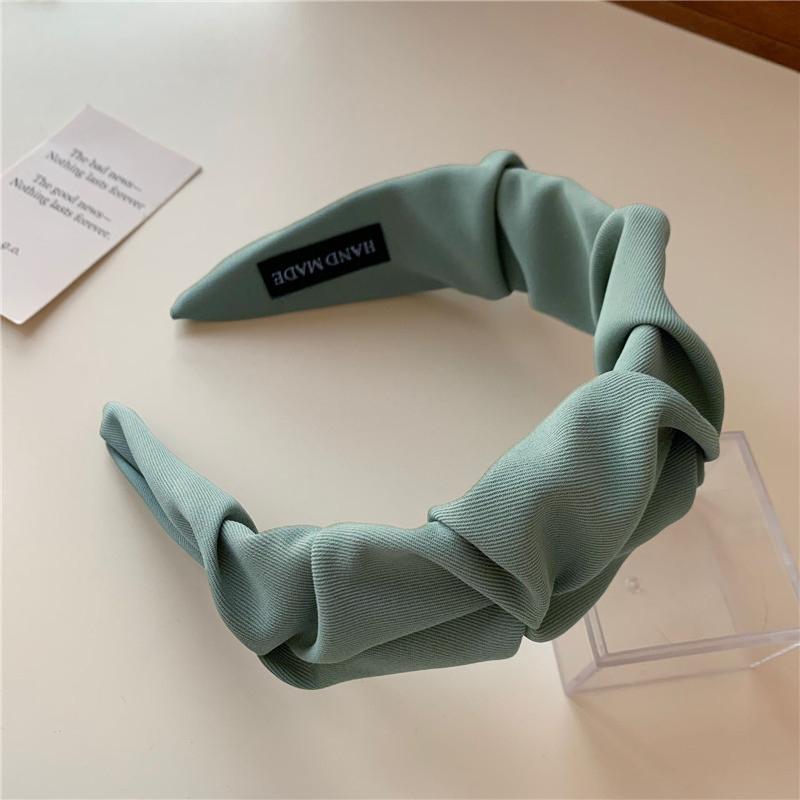 Korean Hair Accessories Solid Color Cotton Crumpled Women's Head Hoop Wide Bezel Makeup Hairbands for Ladies Headwear  New
