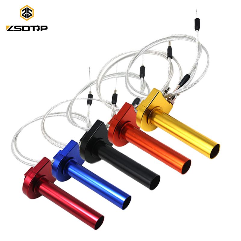 ZSDTRP 7/8" Aluminum Throttle Grip Twist Quick Action Gas Throttle Settle With Cable For Dirt Pit Bike 50cc 110cc 125cc