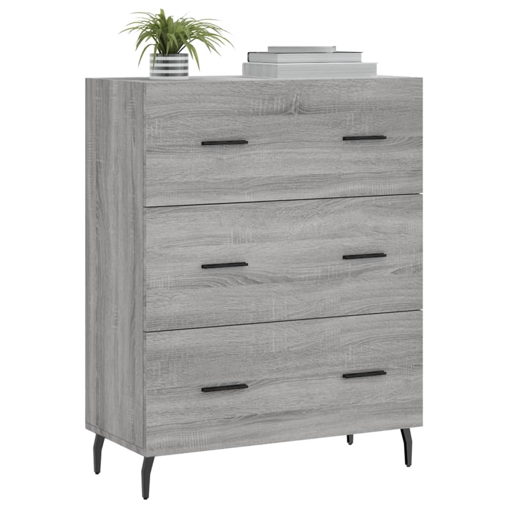 vidaXL Sideboard Grau Sonoma 69,5x34x90 Cm Holzwerkstoff