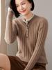 Autumn & Winter Women's Double-Layer Round Neck Cashmere Sweater - Korean Style Versatile Base Layer Knitwear.