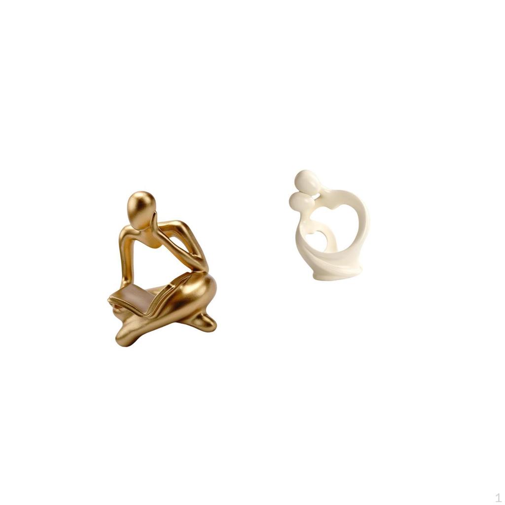 Abstract Thinker Figurine Ornament Statue Decoration for Tabletop Living Room Shelf Office Bookshelf