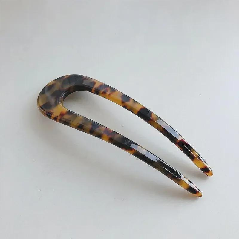 Korean-Inspired French-Japanese U-Shape Tortoise Shell Hairpin