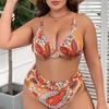 2024 New European and American Plus Size Women's Swimsuit Tankini Fashion Swimsuit