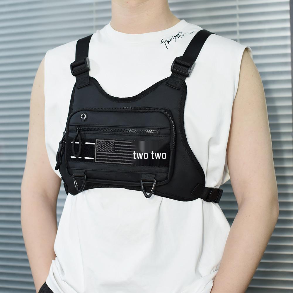 Men's Casual Cycling & Hiking Chest Bag - Functional Vest Bag for Running & Fitness