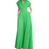 European and American Loose Fashion Short Sleeve V-neck Solid Wide Leg Jumpsuit V-Neck Wide Leg Jumpsuit