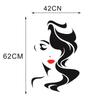 Krása ženského obličeje Vinylová samolepka na zeď Nálepka na dveře kosmetického studia Nástěnná umělecká samolepka na kosmetický make-up Nástěnná malba Odnímatelná dekorace salonu