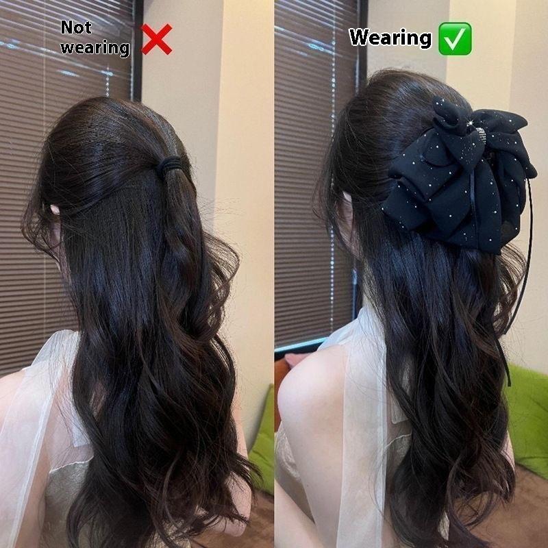 Black  Elegant Hair Clip Women Ponytail Clip Headdress Temperament Hair Claw Headwear Hair Accessories