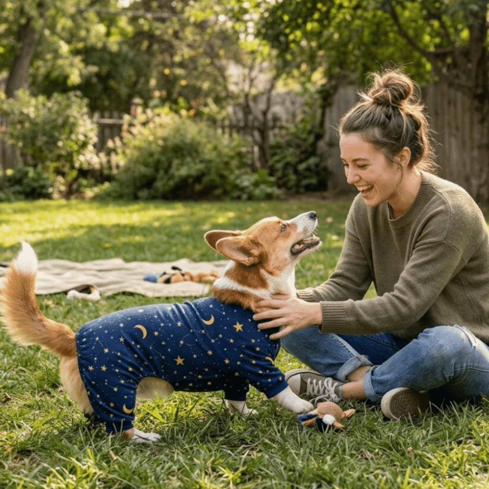 Breathable Dog Anti-hair Loss Clothing Soft Cozy Dog Recovery Suit Dog Pajamas Indoor Outfit