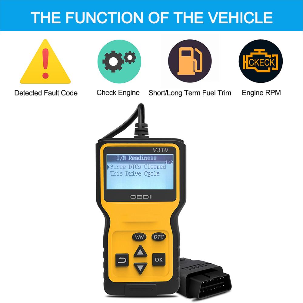 Scanner OBD OBDII Cititor de coduri Scanner de diagnosticare auto Cititor de coduri de eroare a motorului Detector Auto Vehicul