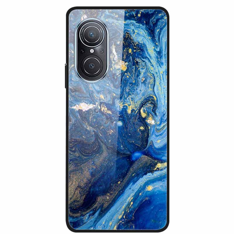 For Huawei Nova 9 10 Case Marble Tempered Glass Cover Hard Back Case For Huawei Nova9 10 SE Capa Nova10 Shockproof Funda Coque