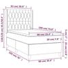3131633 vidaXL Lit à sommier tapissier et matelas Gris clair 90x190 cm Tissu