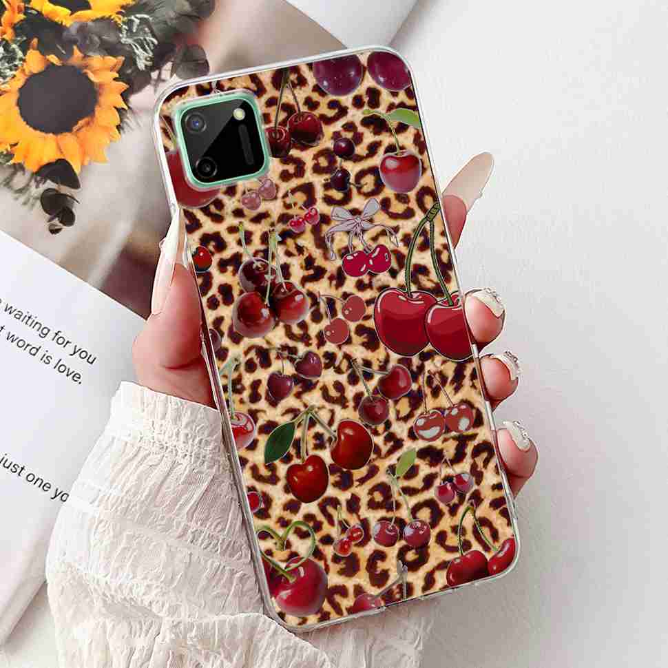 For Oppo Realme C11 6.5" Case Colorful Butterfly Soft Silicone TPU Cover For Realme c11 C11 RMX2185 Fashion Flower Phone Cases