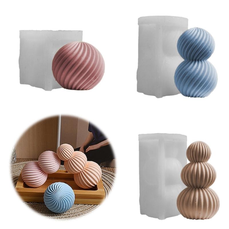 Geometrics Sphere Candle Making Mould Heat Resistant Silicone for Artistics Candle and Decoration