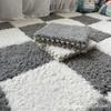 1 PCS Plush Foam Floor Mat,  Soft Baby Play Interlocking Foam Carpet Tiles with Border Fluffy Play Mat Floor Tiles Climbing Rugs