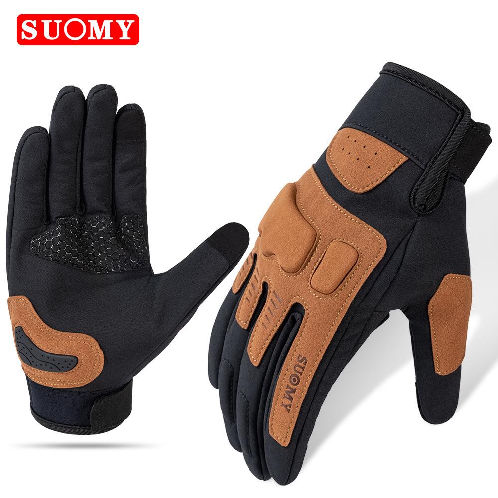 

Knight gloves touch screen anti-drop breathable men s and women s cycling gloves S коричневый